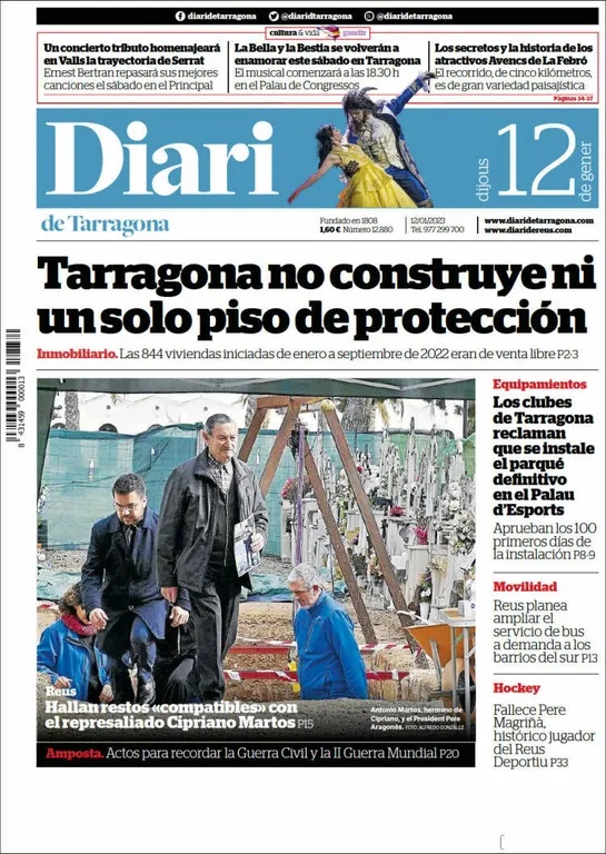 Consulta les portades dels diaris d'aquest 12 de gener