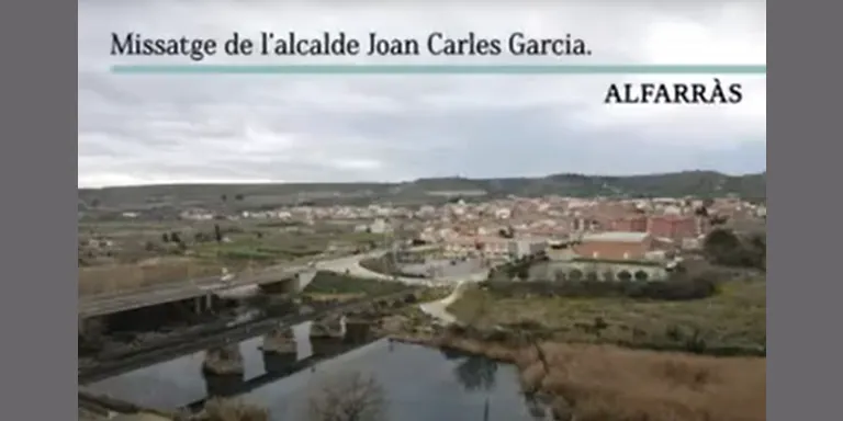 L’alcalde d’Alfarràs, Joan Cales Garcia, comunica a través de Youtube la cancel·lació de la Festa Major