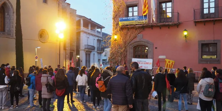 Protesta i vaga a la Seu d'Urgell en defensa de l'escola pública en català