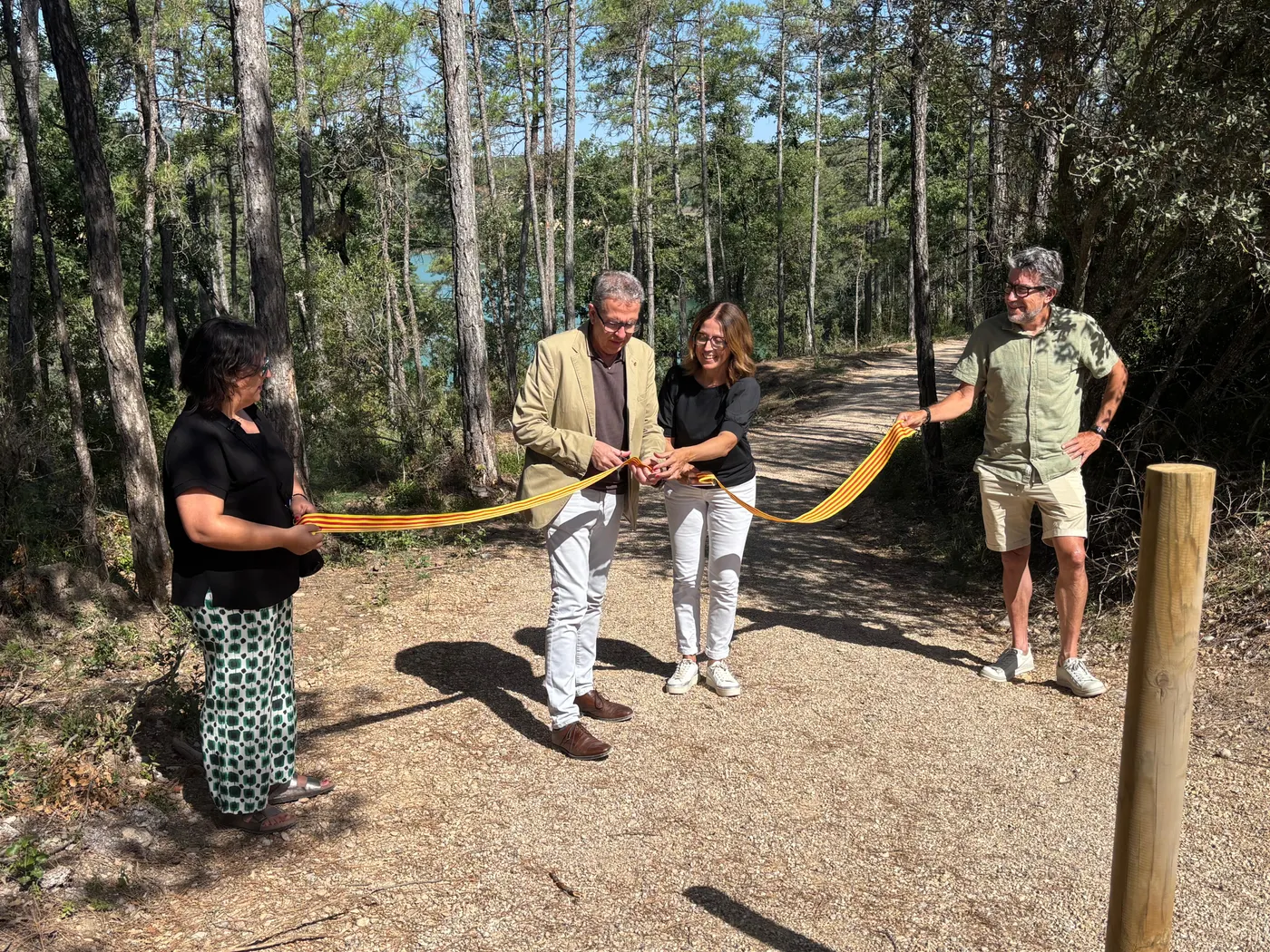 Inauguren el tram de la Via Blava del Cardener al pantà de Sant Ponç