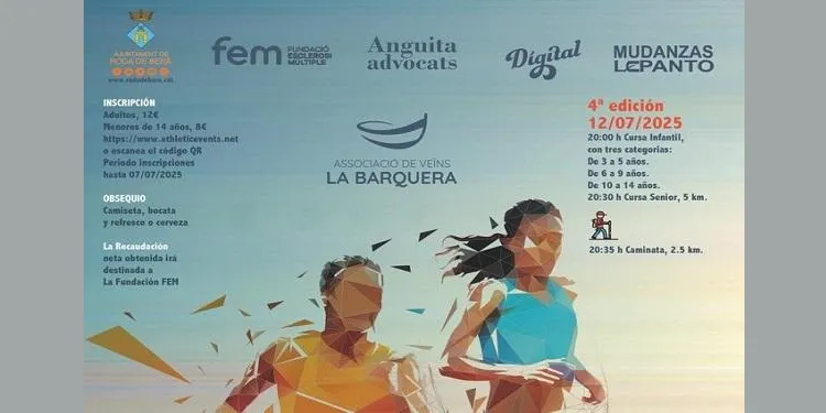 L’Associació de Veïns La Barquera de Roda de Berà organitzarà la 4a Cursa Ultra Plana aquest dissabte 12 de juliol