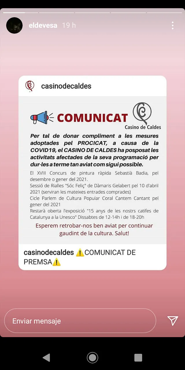El sector cultural calderí torna a aturar la seva activitat