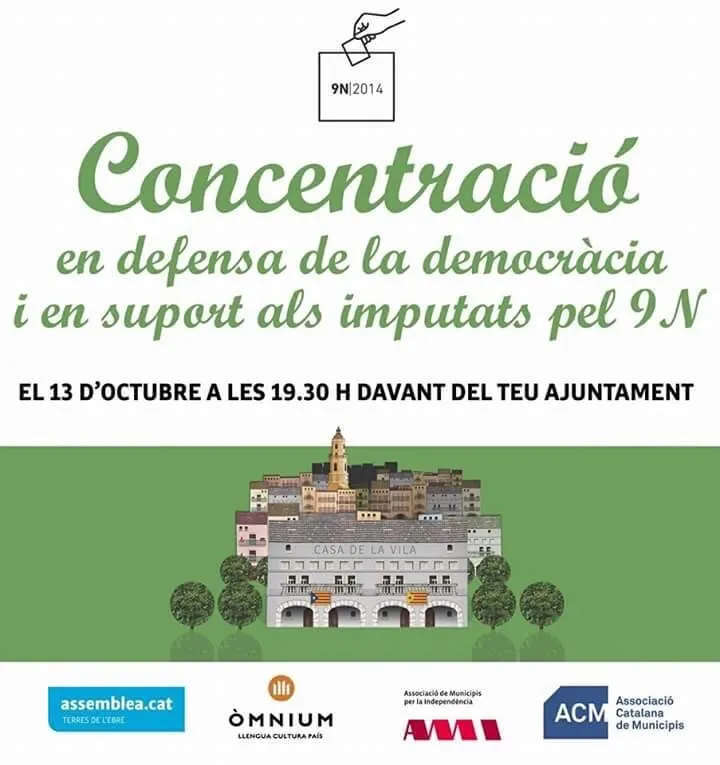 L'Ajuntament de la Seu se suma a les concentracions contra les imputacions pel 9N