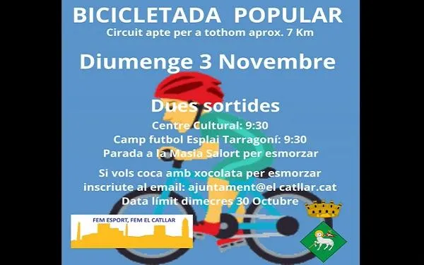 El Catllar organitzarà a partir del mes de maig dues sortides en bicicleta per descobrir el municipi