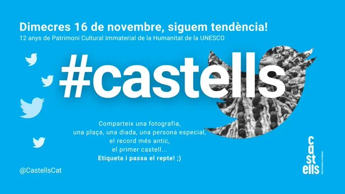 La Coordinadora vol que l’etiqueta #castells sigui tendència a Twitter