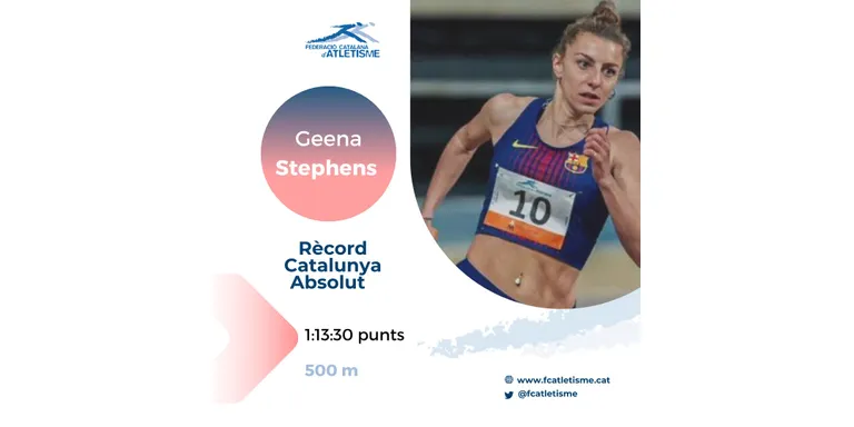 Geena Stephens trenca el rècord de Catalunya dels 500m