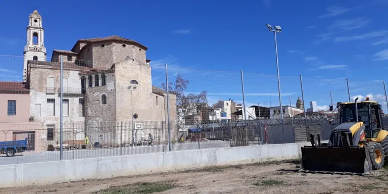 Obres d’ampliació del pati de l’Escola Enxaneta de Valls