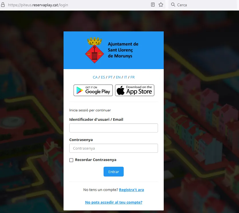 Sant Llorenç posa en marxa avui una plataforma digital per a les instal·lacions esportives