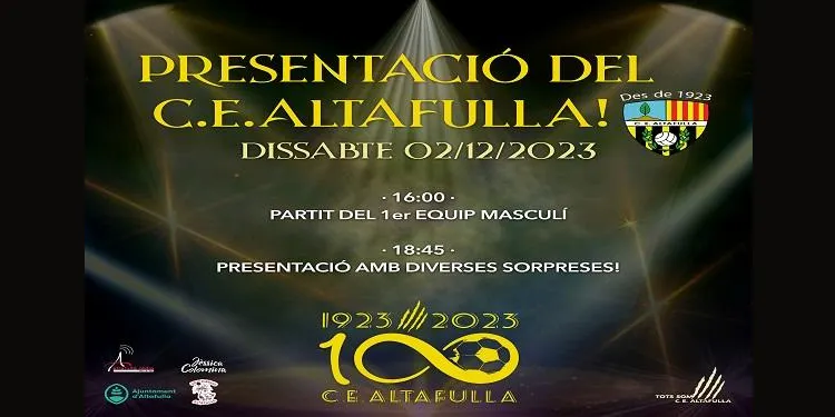 Presentació oficial del CE Altafulla, el dissabte 2 de desembre