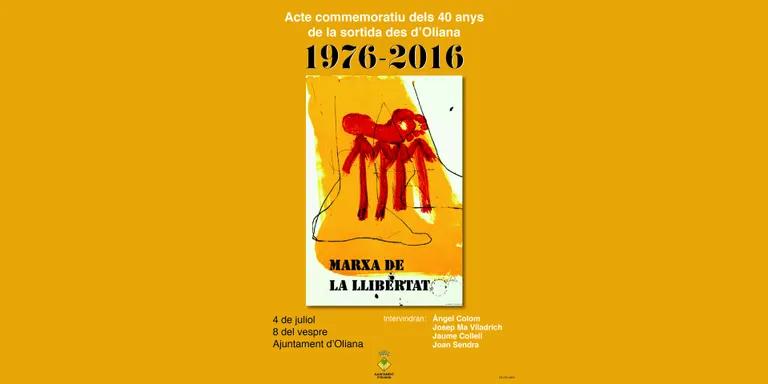 Commemoració a Oliana dels 40 anys de la sortida de la Marxa de la Llibertat