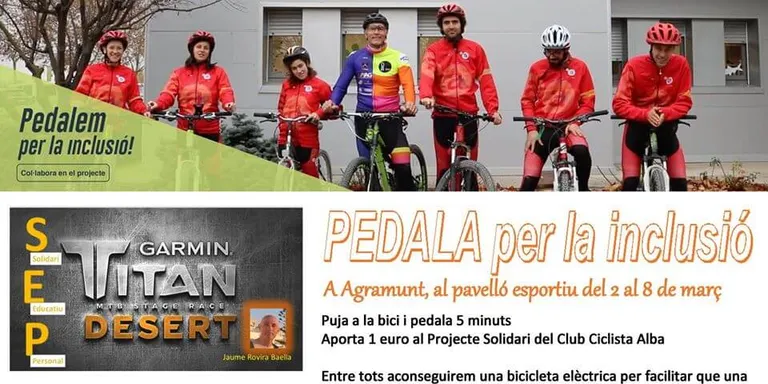 'Pedala per la inclusió', el repte esportiu per col·laborar amb el projecte SEP Titan