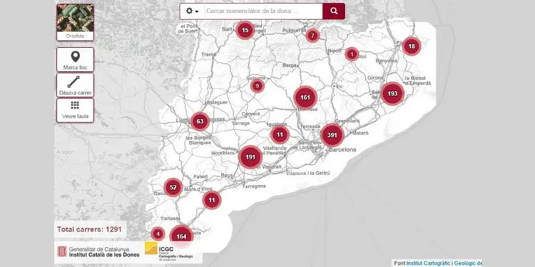 L'Institut de les Dones presenta una aplicació per construir el nomenclàtor dels carrers amb nom de dona de Catalunya