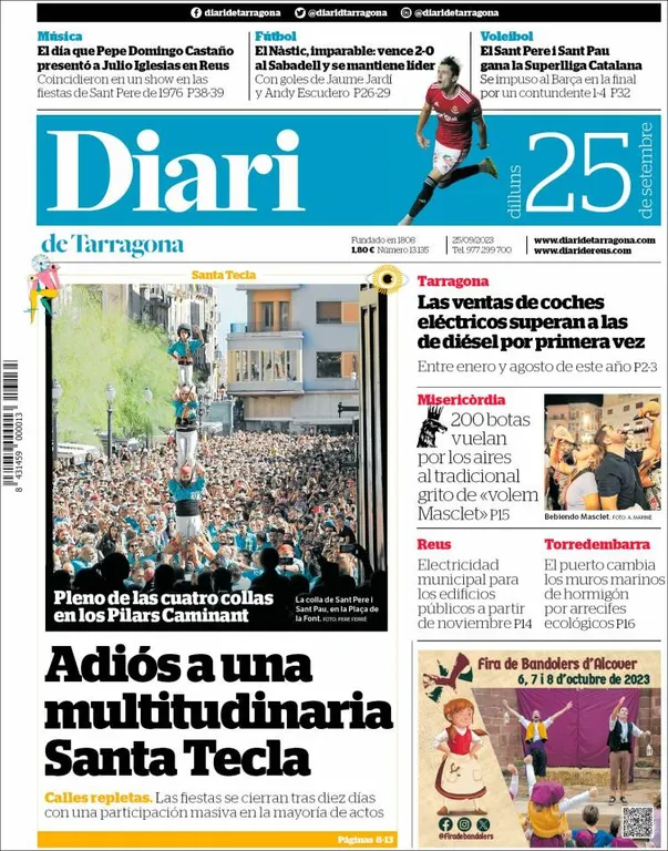 Això diuen els diaris aquest dilluns 25 de setembre