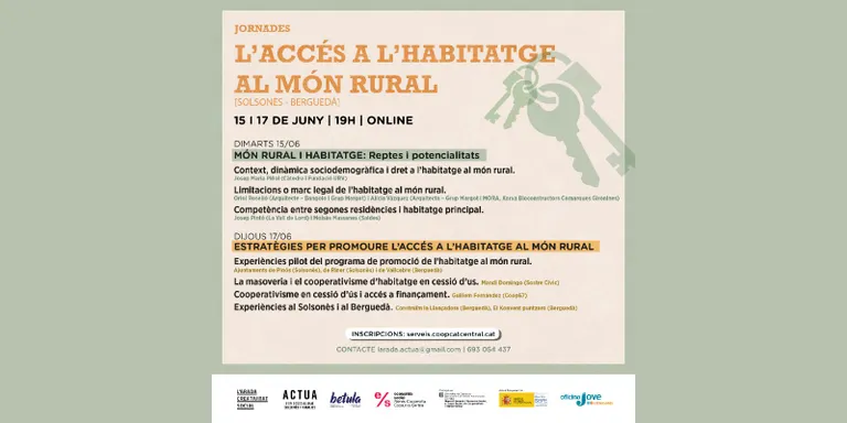 Organitzen unes jornades virtuals sobre l'accés a l'habitatge al món rural
