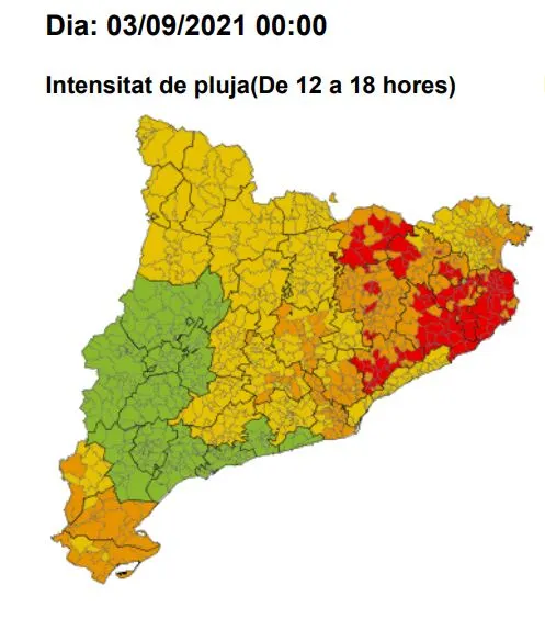Activat el pla Inuncat en fase d’alerta a Caldes per la previsió de fortes pluges