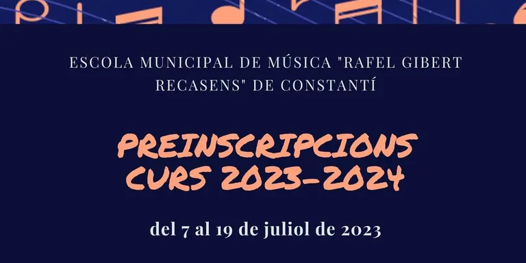 S’obre el període de preinscripció per al curs 2023-2024 a l’Escola de Música