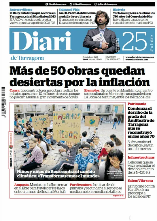 T'expliquem les portades dels diaris del territori d'aquest 25 d'octubre
