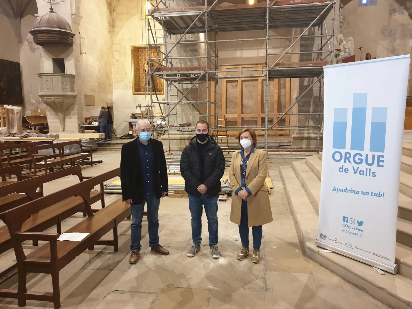 Avancen els treballs del nou orgue de Valls