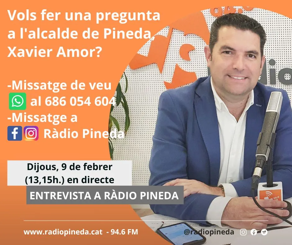 Aquest dijous, Connecta amb l'Alcalde (13,15h.) amb les preguntes de l'audiència