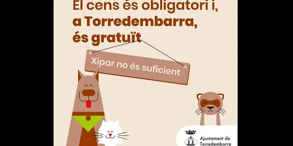 L’Ajuntament de Torredembarra impulsa una campanya per censar els animals de companyia