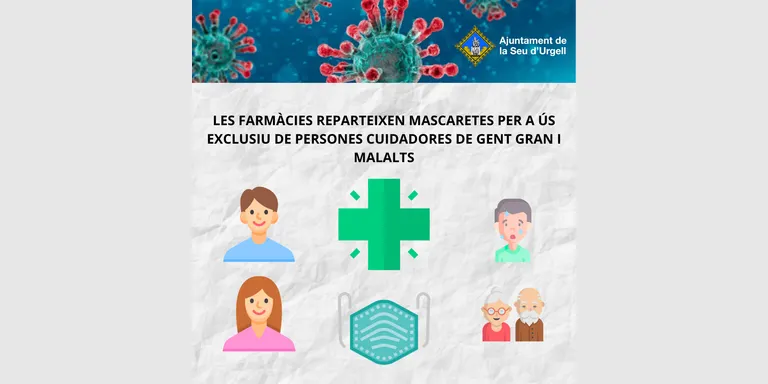 Les farmàcies de la Seu d’Urgell reparteixen 1.000 mascaretes casolanes a persones cuidadores de gent gran i a malalts