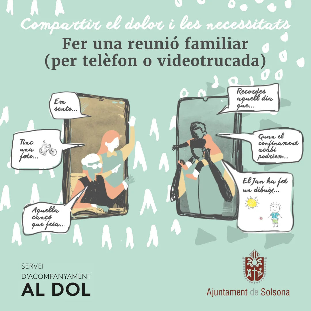 El Servei d'Acompanyament al Dol facilita una guia d'ajut per acomiadar-se durant el confinament