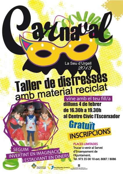 Nou taller de disfresses de carnaval amb material reciclat