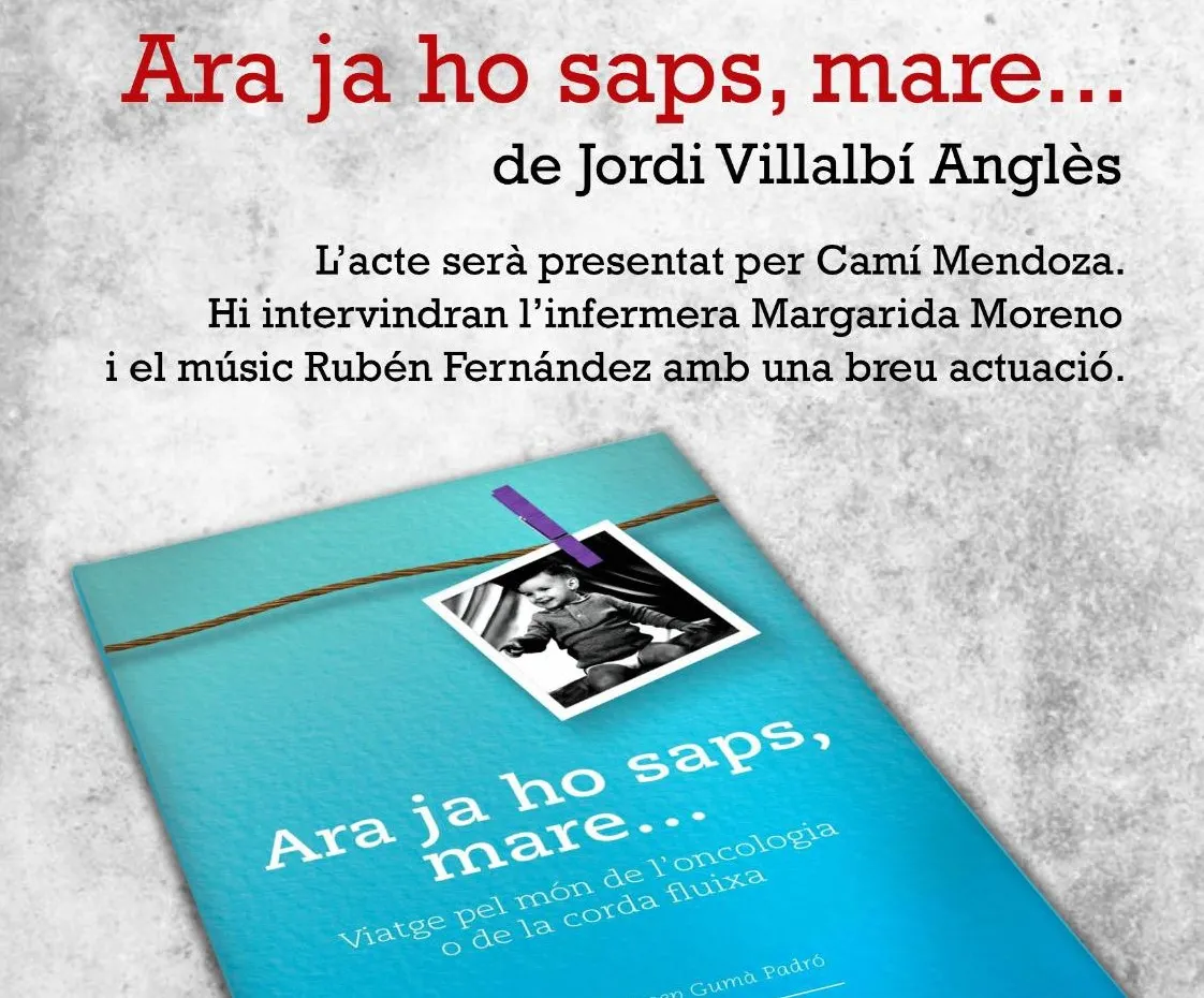 La sala d’actes del Centre Cultural acull la presentació del llibre ‘Ara ja ho saps, mare...’ de Jordi Villalbí