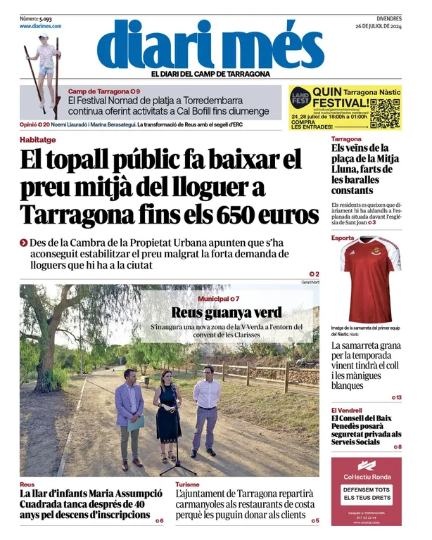 Cop d'ull als diaris d'aquest divendres 26 de juliol