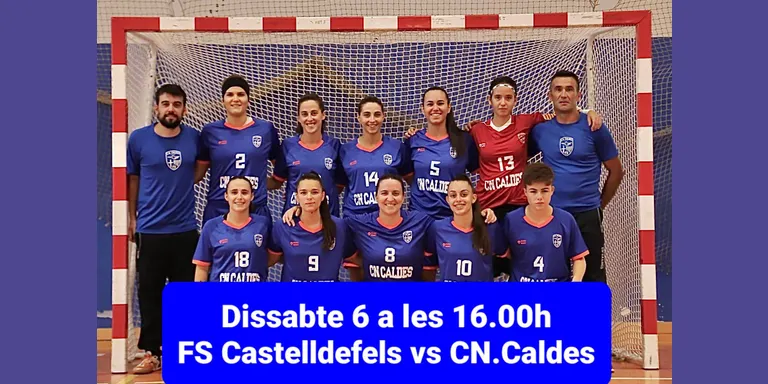 El CN Caldes de futbol sala femení buscarà a Castelldefels la setena victòria en set partits