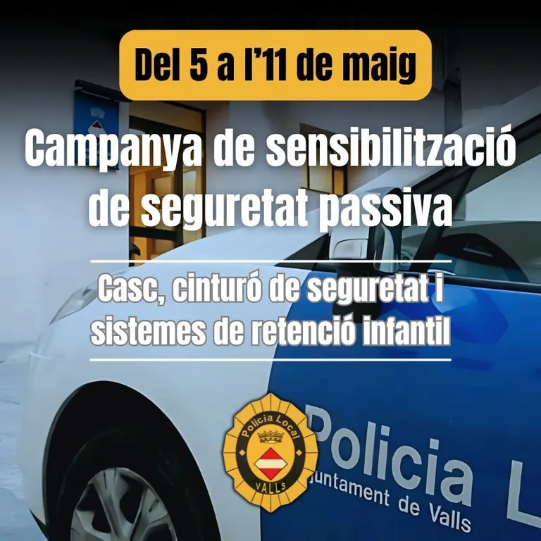 Campanya de sensibilització sobre l´ús del cinturó i el casc