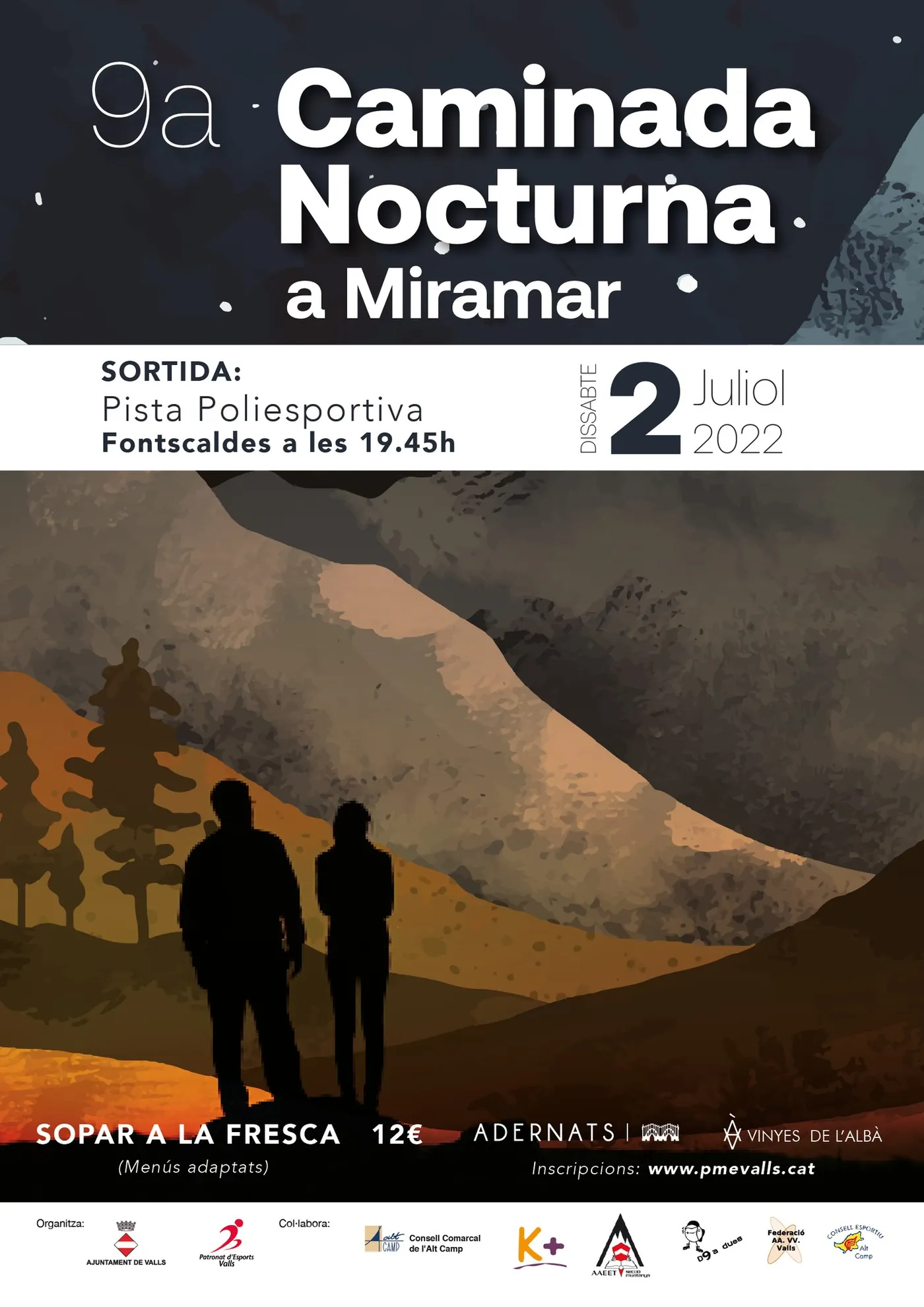 El PME convoca la caminada nocturna entre Fontscaldes i Miramar
