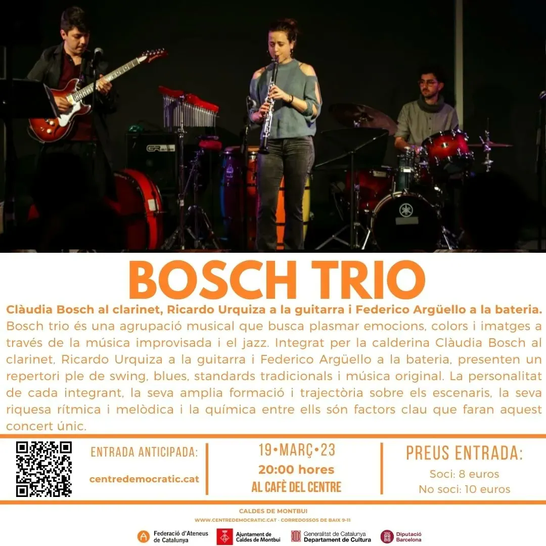 La clarinetista calderina de jazz Clàudia Bosch es presenta a l’ateneu El Centre amb el seu trio