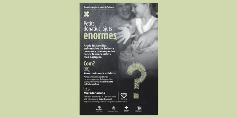 El Fons d'Emergència Social posa en marxa una campanya per col·laborar-hi a través d'arrodoniments solidaris i microdonacions