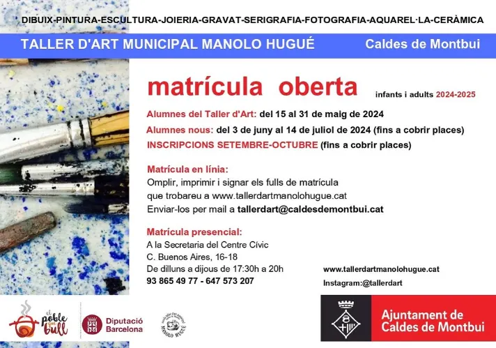 El taller d’art oferirà portes obertes tant per adults com per a infants al juny