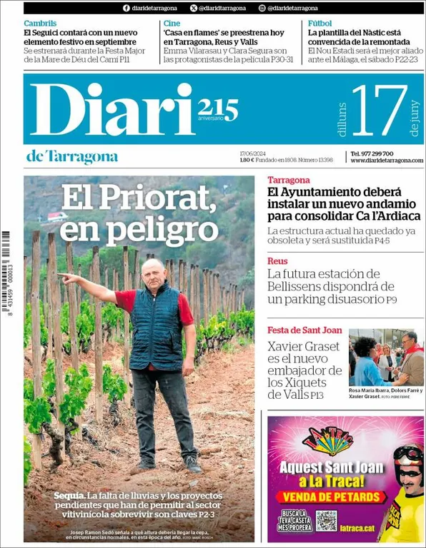 Cop d'ull als diaris d'aquest dilluns 17 de juny