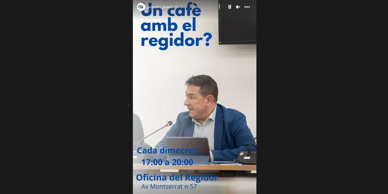 El regidor de Seguretat i Mobilitat Diego Sánchez obre un espai per fer-li consultes o suggeriments