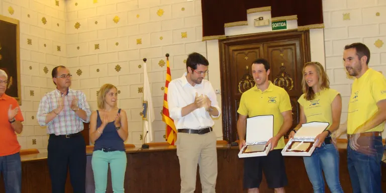 Recepció de l'Ajuntament de la Seu a Jordi Domenjó i Núria Vilarrubla