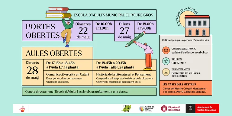 L’escola d’adults el Roure Gros farà les seves portes obertes a finals de mes