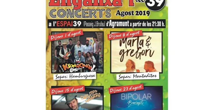 L'Espai 39 continua els concerts del dijous amb 'Marta i Gregori, Carlitos Miñarro i Bipolar