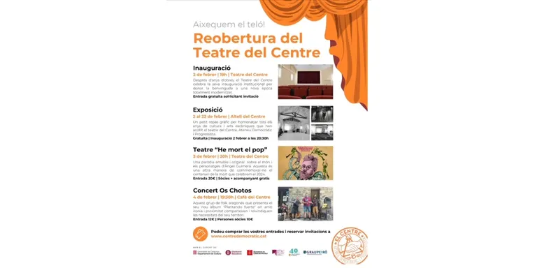 El pròxim 2 de febrer s’inaugura el nou Teatre del Centre