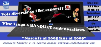 L'Escola de Bàsquet del Sedis comença a treballar amb portes obertes
