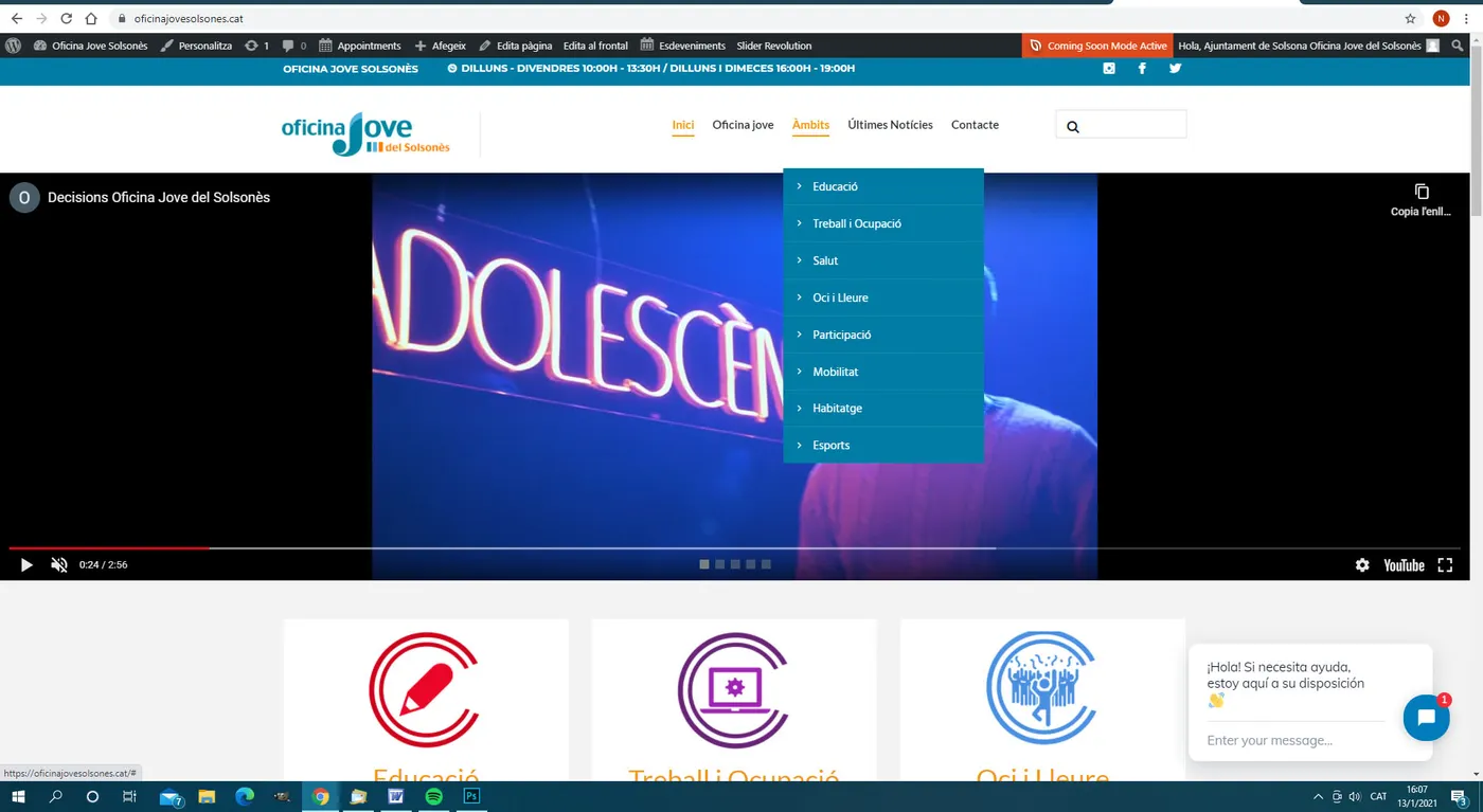 L'Oficina Jove del Solsonès estrena avui un nou web més interactiu i amb més serveis