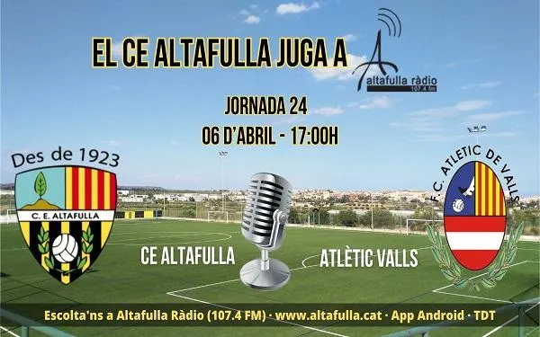 CE Altafulla – Atlètic Valls: duel directe i llaminer per ressorgir