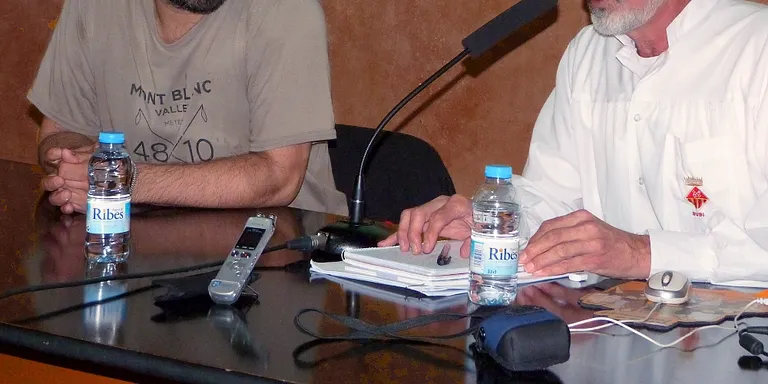 Amadeu Carbó i Joan Miquel Merino posen en valor la cultura gegantera