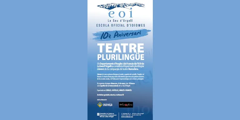 L'EOI de la Seu ofereix l'espectacle plurilingüe 'Llavors'