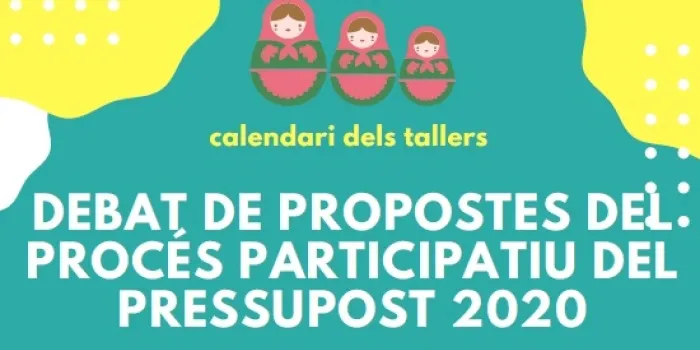 Arrenca la segona fase del Pressupost Participatiu amb els tallers deliberatius