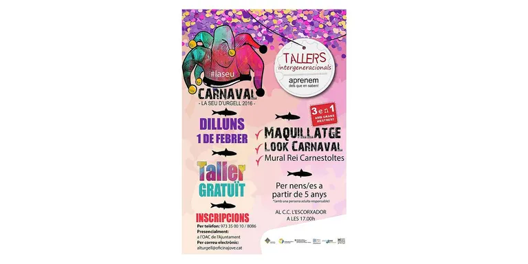 Taller gratuït de Carnaval per a nens i nenes a la Seu d'Urgell