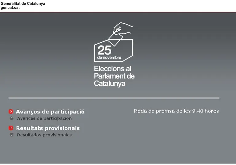 L'aplicació 'Parlament 12' permet seguir les dades de participació i resultats del 25-N