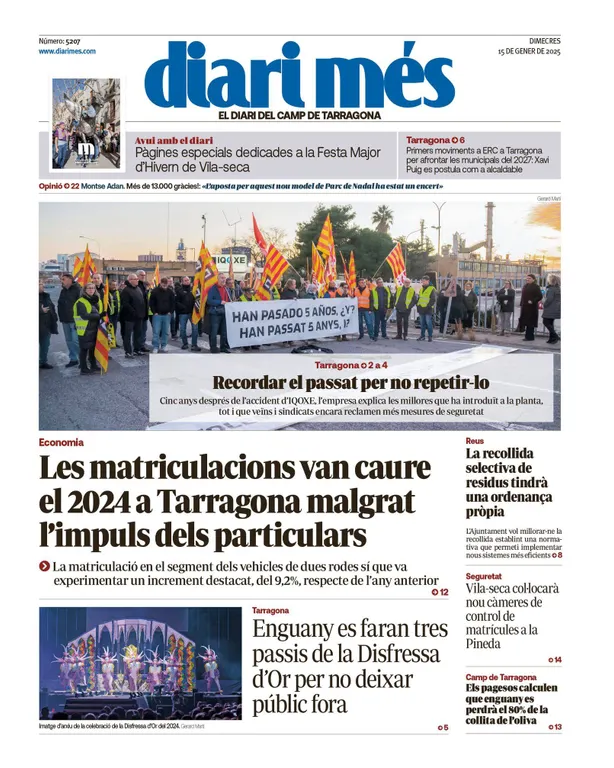 Cop d'ull als diaris d'aquest dimecres 15 de gener